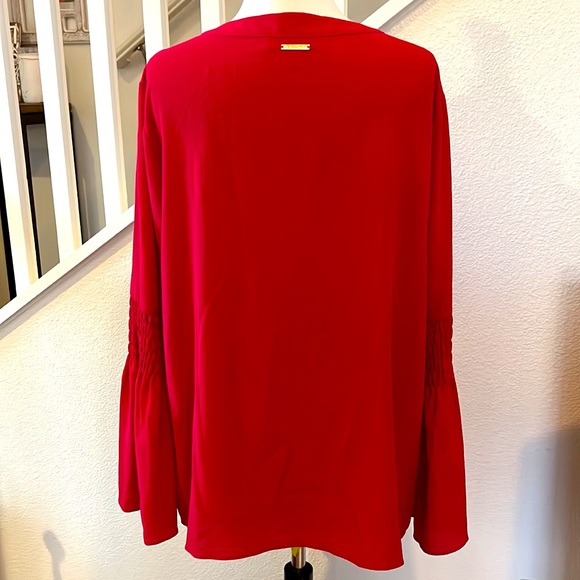 Michael Kors V-neck red blouse - Picture 4 of 8